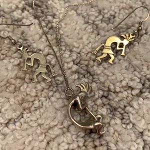 Kokopelli Sterling set